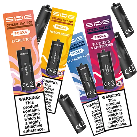 SKE Crystal 4 in 1 Pre-filled Pods (4 Pack)